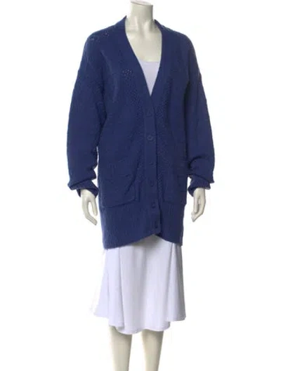 Pre-owned Joie V-neck Sweater In Blue