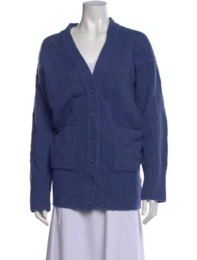 Pre-owned Joie V-neck Sweater In Blue