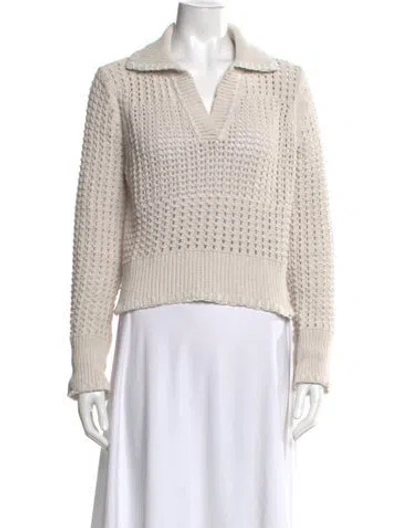 Pre-owned Joie V-neck Sweater In Gray