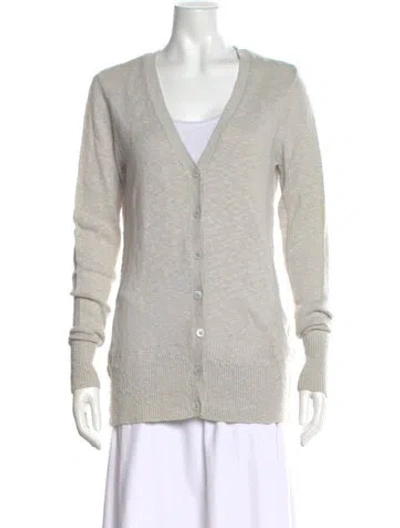 Pre-owned Joie V-neck Sweater In Gray