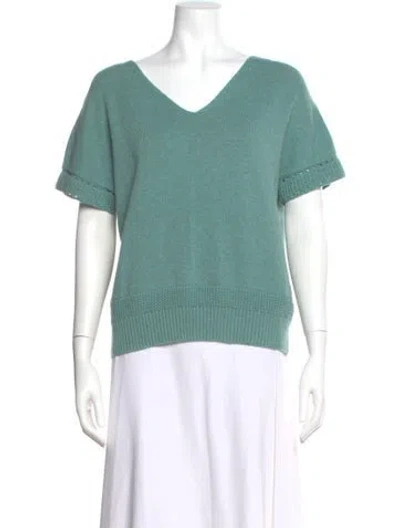 Pre-owned Joie V-neck Sweater In Green