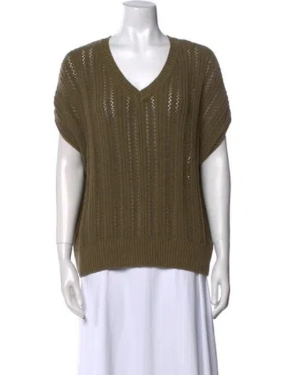 Pre-owned Joie V-neck Sweater In Neutral