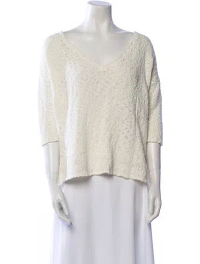 Pre-owned Joie V-neck Sweater In Neutral