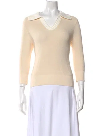 Pre-owned Joie V-neck Sweater In Neutral