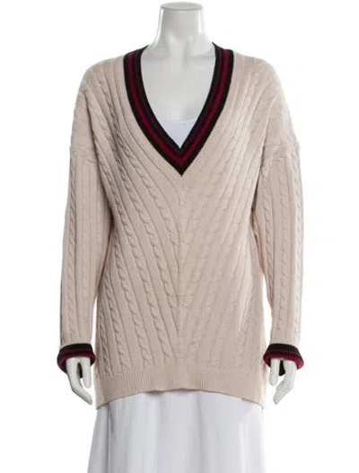 Pre-owned Joie V-neck Sweater In Neutral