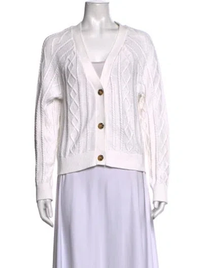 Pre-owned Joie V-neck Sweater In Neutrals
