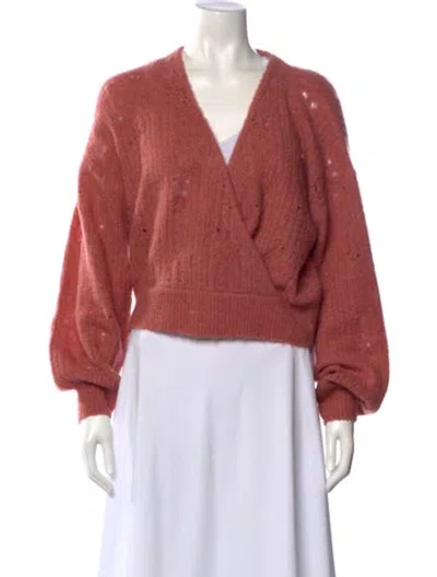 Pre-owned Joie V-neck Sweater In Pink