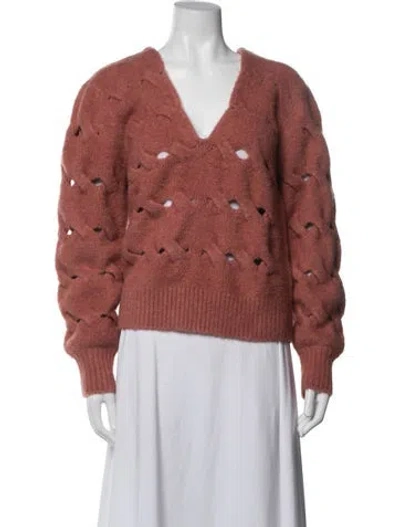 Pre-owned Joie V-neck Sweater In Pink