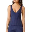 JOIE WASSILY RIBBED KNIT TANK TOP IN MIDNIGHT