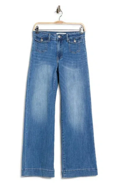 Joie Wide Leg Jeans In Blue
