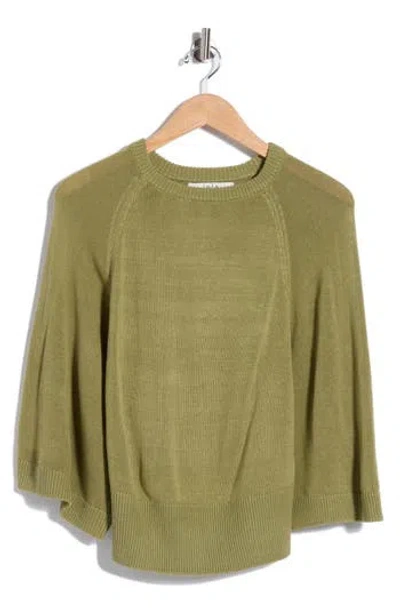 Joie Wide Sleeve Crewneck Sweater In Green