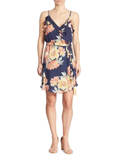Joie Women's Foxglove Floral Ruffled Dress In Dark Navy