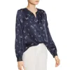 Joie Women's Mintee Midnight Silk Blouse With Heart Print In Blue