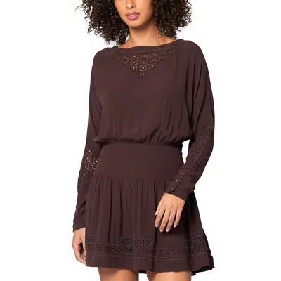 Joie Womens Crochet Inlet Mini Mini Dress In Multi