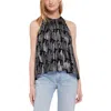 Joie Simi Pleated Metallic Halter Blouse In Multi