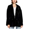 Joie Remo Double-breasted Velvet Blazer In Black