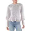 Joie Womens Wool Cable Knit Crewneck Sweater
