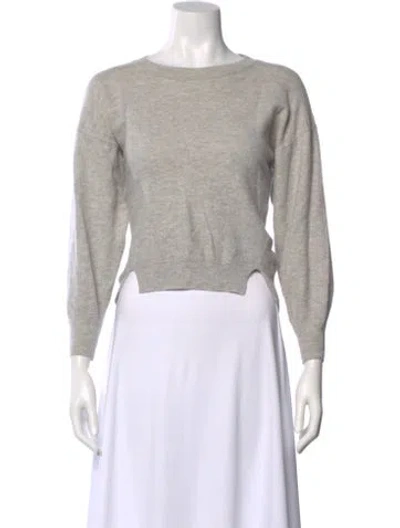 Pre-owned Joie Wool Bateau Neckline Sweater In Gray