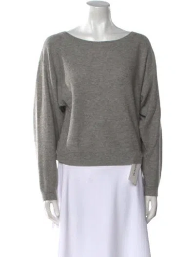 Pre-owned Joie Wool Bateau Neckline Sweater In Gray