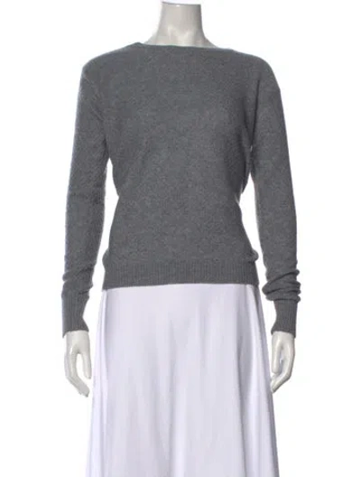 Pre-owned Joie Wool Bateau Neckline Sweater In Grey