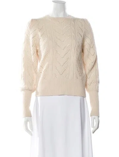Pre-owned Joie Wool Bateau Neckline Sweater In Neutral