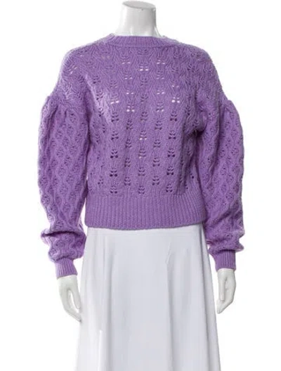 Pre-owned Joie Wool Bateau Neckline Sweater In Purple