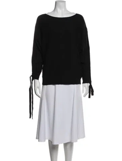 Pre-owned Joie Wool Bateau Neckline Sweater W/ Tags In Black