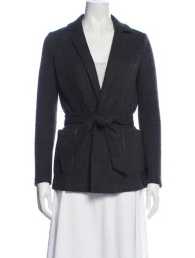 Pre-owned Joie Wool Blazer In Blue