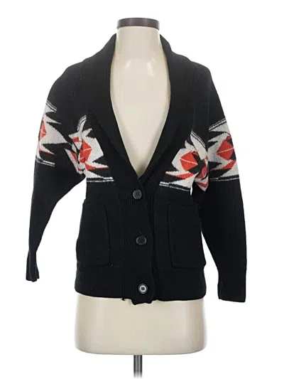 Pre-owned Joie Wool Cardigan Sweater In Black