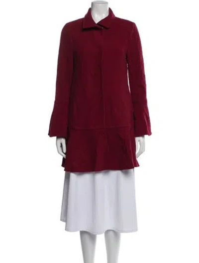 Pre-owned Joie Wool Coat In Red