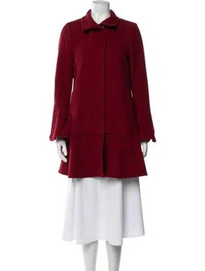 Pre-owned Joie Wool Coat In Red