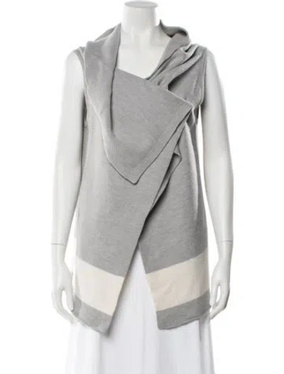 Pre-owned Joie Wool Colorblock Pattern Sweater In Gray