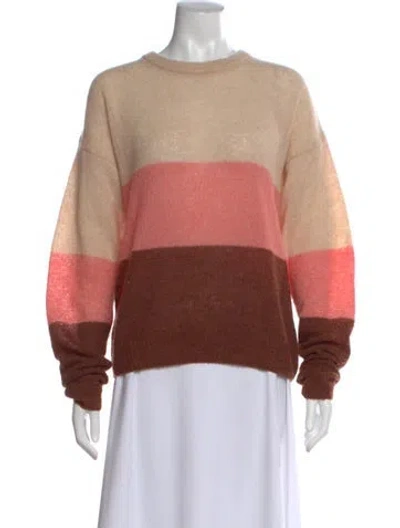 Pre-owned Joie Wool Colorblock Pattern Sweater In Neutral