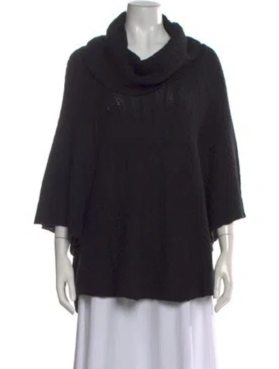 Pre-owned Joie Wool Cowl Neck Sweater In Black
