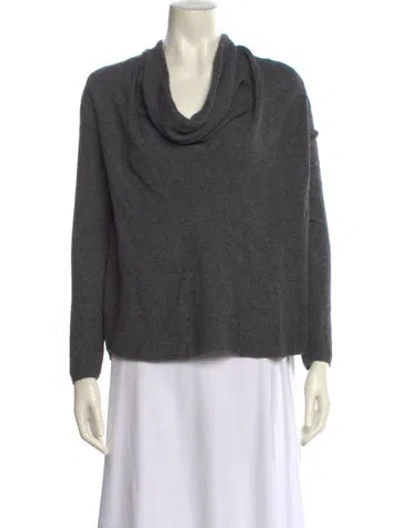 Pre-owned Joie Wool Cowl Neck Sweater In Gray