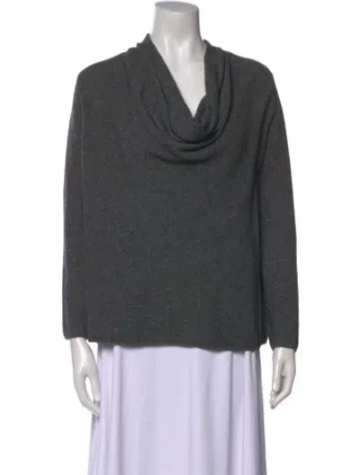 Pre-owned Joie Wool Cowl Neck Sweater In Gray