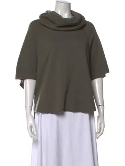 Pre-owned Joie Wool Cowl Neck Sweater In Green