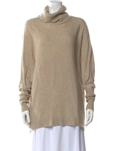 Pre-owned Joie Wool Cowl Neck Sweater In Neutral