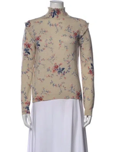 Pre-owned Joie Wool Cowl Neck Sweater In Neutrals