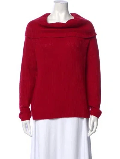 Pre-owned Joie Wool Cowl Neck Sweater In Pink