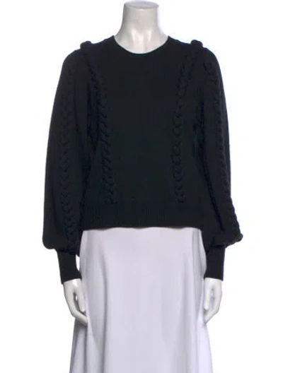 Pre-owned Joie Wool Crew Neck Sweater In Black