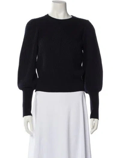 Pre-owned Joie Wool Crew Neck Sweater In Blue