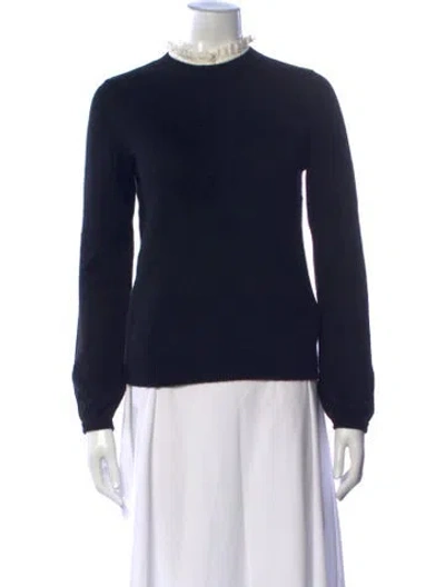 Pre-owned Joie Wool Crew Neck Sweater In Blue