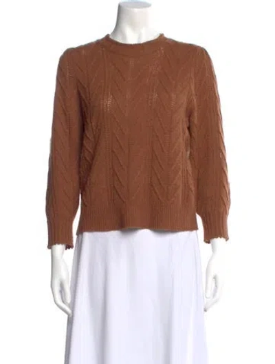 Pre-owned Joie Wool Crew Neck Sweater In Brown