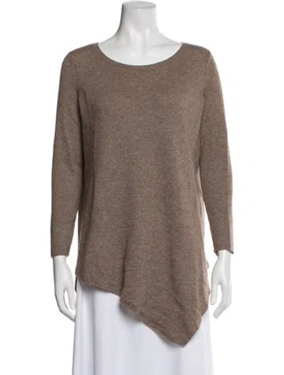 Pre-owned Joie Wool Crew Neck Sweater In Brown