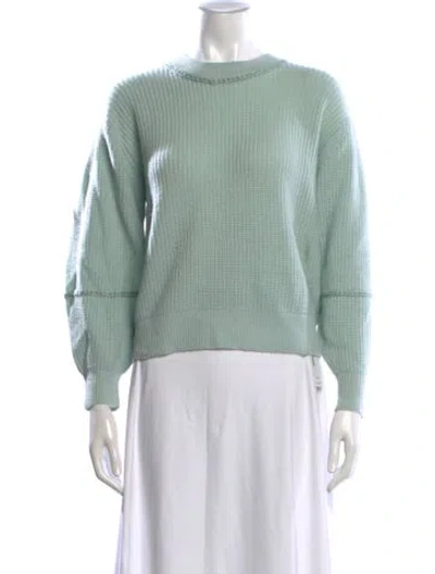 Pre-owned Joie Wool Crew Neck Sweater In Green