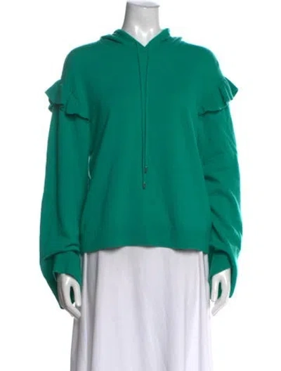 Pre-owned Joie Wool Crew Neck Sweater In Green