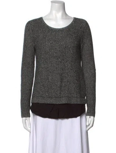 Pre-owned Joie Wool Crew Neck Sweater In Grey