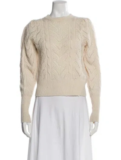 Pre-owned Joie Wool Crew Neck Sweater In Neutral