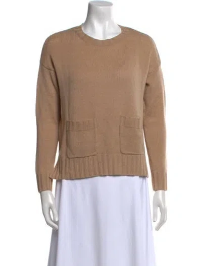 Pre-owned Joie Wool Crew Neck Sweater In Neutral